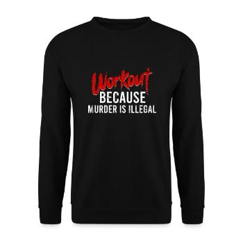 Bodybuilding Powerlifting Weightlifting Fitness - Unisex Sweatshirt - black - Front - Alina (178cm) & Michal (187cm)