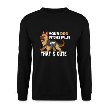 Police Cop Officer Police Office - Unisex Sweatshirt - black - Front - Alina (178cm) & Michal (187cm)