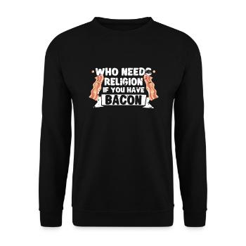 Atheist Atheismus Anti-religion Securalism God - Unisex Pullover - Schwarz - Vorne - Alina (178cm) & Michal (187cm)