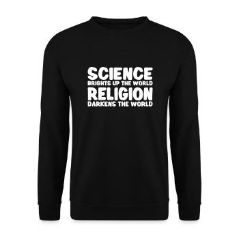 Athée Athéisme Anti-religion Securalisme Dieu - Sweat-shirt Unisexe - noir - Devant - Alina (178cm) & Michal (187cm)
