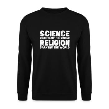 Athée Athéisme Anti-religion Securalisme Dieu - Sweat-shirt Unisexe - noir - Devant - Alina (178cm) & Michal (187cm)
