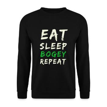 Eat sleep golf repeat - Unisex Sweatshirt - black - Front - Alina (178cm) & Michal (187cm)