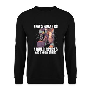 Robotik Ingenieur Für Maschinelles Lernen - Unisex Pullover - Schwarz - Vorne - Alina (178cm) & Michal (187cm)