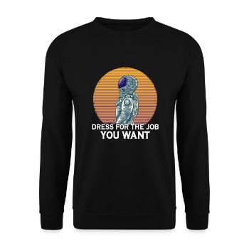 Astronaute Astronomie Système Solaire Espace Enfants - Sweat-shirt Unisexe - noir - Devant - Alina (178cm) & Michal (187cm)