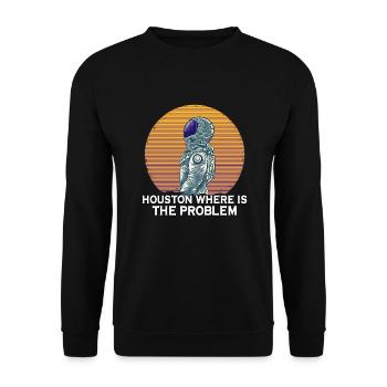 Astronaut Astronomy Solar System Space Kids - Unisex Sweatshirt - black - Front - Alina (178cm) & Michal (187cm)