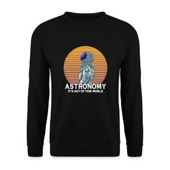 Astronaut Astronomy Solar System Space Kids - Unisex Sweatshirt - black - Front - Alina (178cm) & Michal (187cm)