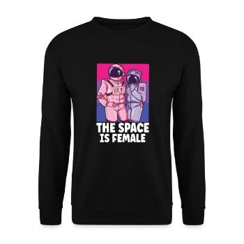 Astronaute Astronomie Système Solaire Espace Enfants - Sweat-shirt Unisexe - noir - Devant - Alina (178cm) & Michal (187cm)