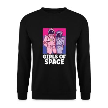 Astronaute Astronomie Système Solaire Espace Enfants - Sweat-shirt Unisexe - noir - Devant - Alina (178cm) & Michal (187cm)