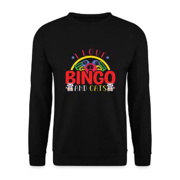 Bingo Card Game Grandma Bingo Player Bingo Cards - Unisex Sweatshirt - black - Front - Alina (178cm) & Michal (187cm)