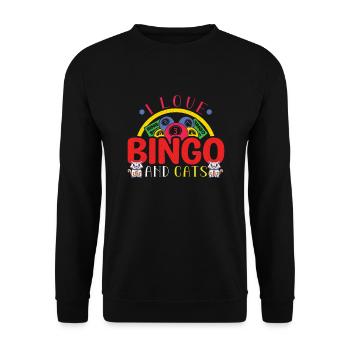 Bingo Jeu de cartes Grand-mère Bingo Joueur Bingo Cartes - Sweat-shirt Unisexe - noir - Devant - Alina (178cm) & Michal (187cm)