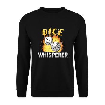 Dice Poker Casino Poker Player Gambling Las Vegas - Unisex Sweatshirt - black - Front - Alina (178cm) & Michal (187cm)