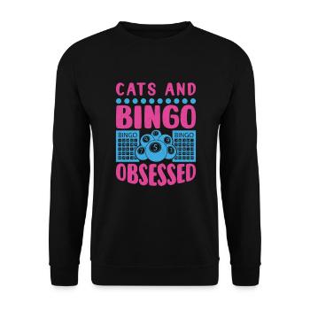 Bingo Jeu de cartes Grand-mère Bingo Joueur Bingo Cartes - Sweat-shirt Unisexe - noir - Devant - Alina (178cm) & Michal (187cm)