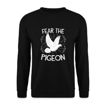 Pigeon Pigeon Racing Pigeon Racer Pigeon Keeper - Unisex Sweatshirt - black - Front - Alina (178cm) & Michal (187cm)