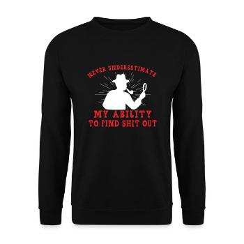 True Crime Murder Spy Crime Intérêt Idée cadeau - Sweat-shirt Unisexe - noir - Devant - Alina (178cm) & Michal (187cm)