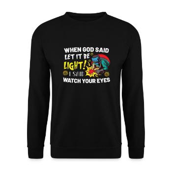 Welder Funny Funny Welding Gift - Unisex Sweatshirt - black - Front - Alina (178cm) & Michal (187cm)