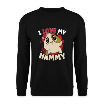 Hamster Fan Hamster Lover Hamsters - Unisex Sweatshirt - black - Front - Alina (178cm) & Michal (187cm)