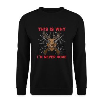 Deer Hunting Hunting Season Buck Hunting - Unisex Sweatshirt - black - Front - Alina (178cm) & Michal (187cm)