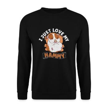 Hamster Fan Hamster Lover Hamsters - Unisex Sweatshirt - black - Front - Alina (178cm) & Michal (187cm)
