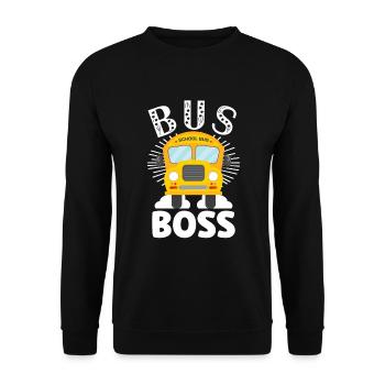 Schulbusfahrer Sei Nett Zum Schulbusfahrer - Unisex Pullover - Schwarz - Vorne - Alina (178cm) & Michal (187cm)