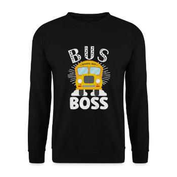 Schulbusfahrer Sei Nett Zum Schulbusfahrer - Unisex Pullover - Schwarz - Vorne - Alina (178cm) & Michal (187cm)