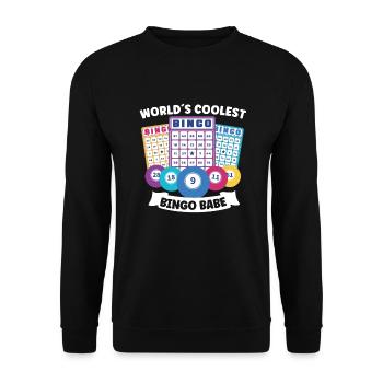 Bingo Jeu de cartes Grand-mère Bingo Joueur Bingo Cartes - Sweat-shirt Unisexe - noir - Devant - Alina (178cm) & Michal (187cm)
