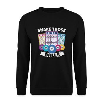 Bingo Jeu de cartes Grand-mère Bingo Joueur Bingo Cartes - Sweat-shirt Unisexe - noir - Devant - Alina (178cm) & Michal (187cm)