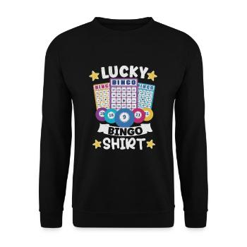 Bingo Jeu de cartes Grand-mère Bingo Joueur Bingo Cartes - Sweat-shirt Unisexe - noir - Devant - Alina (178cm) & Michal (187cm)