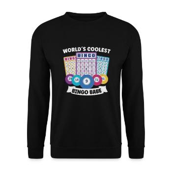 Bingo Jeu de cartes Grand-mère Bingo Joueur Bingo Cartes - Sweat-shirt Unisexe - noir - Devant - Alina (178cm) & Michal (187cm)