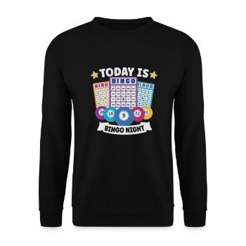 Bingo Jeu de cartes Grand-mère Bingo Joueur Bingo Cartes - Sweat-shirt Unisexe - noir - Devant - Alina (178cm) & Michal (187cm)