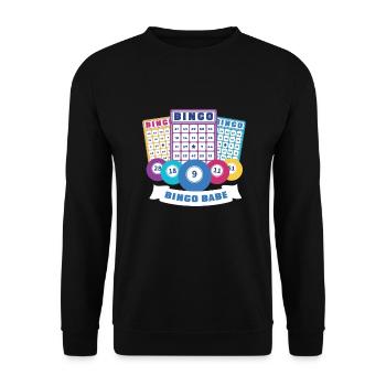 Bingo Card Game Grandma Bingo Player Bingo Cards - Unisex Sweatshirt - black - Front - Alina (178cm) & Michal (187cm)