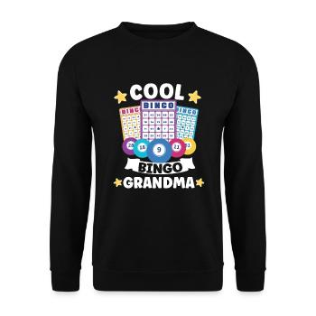 Bingo Jeu de cartes Grand-mère Bingo Joueur Bingo Cartes - Sweat-shirt Unisexe - noir - Devant - Alina (178cm) & Michal (187cm)