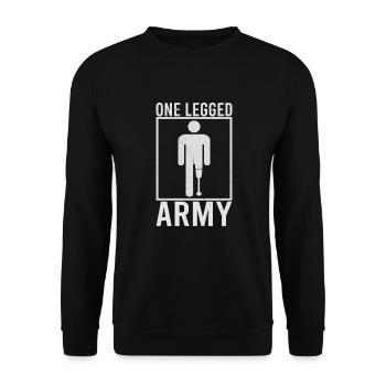 Handicapped Wheelchair Cyborg Leg Arm Amputee - Unisex Pullover - Schwarz - Vorne - Alina (178cm) & Michal (187cm)