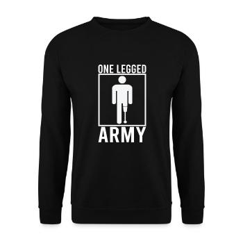 Handicapped Wheelchair Cyborg Leg Arm Amputee - Unisex Sweatshirt - black - Front - Alina (178cm) & Michal (187cm)