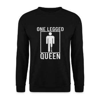 Handicapped Wheelchair Cyborg Leg Arm Amputee - Unisex Sweatshirt - black - Front - Alina (178cm) & Michal (187cm)