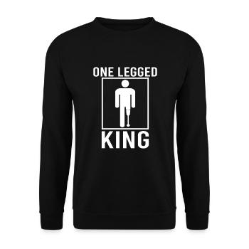 Handicapped Wheelchair Cyborg Leg Arm Amputee - Unisex Sweatshirt - black - Front - Alina (178cm) & Michal (187cm)