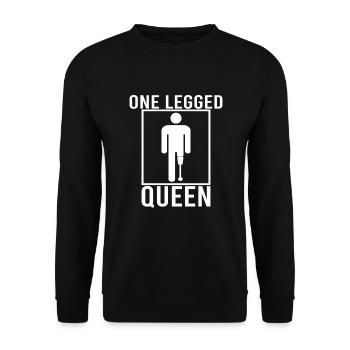 Handicapped Wheelchair Cyborg Leg Arm Amputee - Unisex Sweatshirt - black - Front - Alina (178cm) & Michal (187cm)