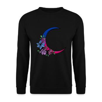 Bisexual Moon LGBT Bisexual Pride - Unisex Sweatshirt - black - Front - Alina (178cm) & Michal (187cm)