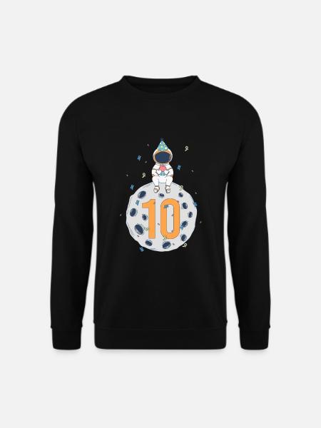 10th Birthday Space Birthday Party - Unisex Sweatshirt - black