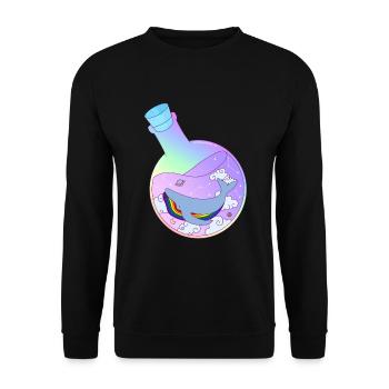Regenbogenwal im Trank LGBT Pride Month - Unisex Pullover - Schwarz - Vorne - Alina (178cm) & Michal (187cm)