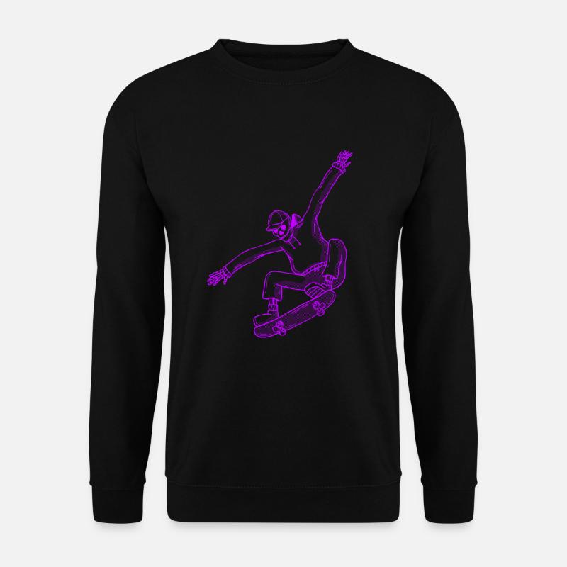 Skeleton Skater Halloween - Unisex Sweatshirt - black