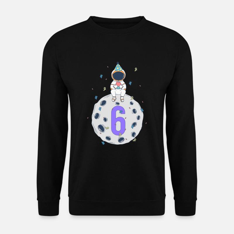 6th Birthday Space Birthday Party - Unisex Sweatshirt - black