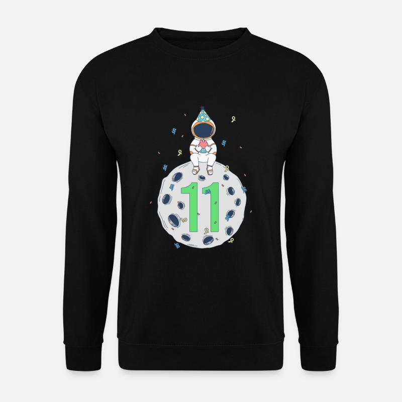 11th Birthday Space Birthday Party - Unisex Sweatshirt - black
