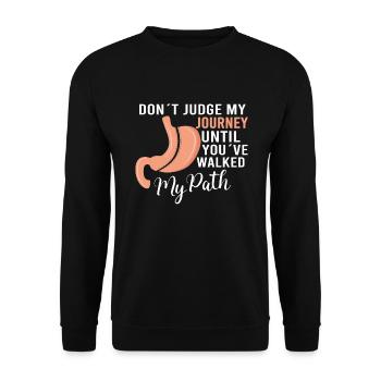 Sleeve gastrectomy Sleeve gastrectomy - Unisex Sweatshirt - black - Front - Alina (178cm) & Michal (187cm)