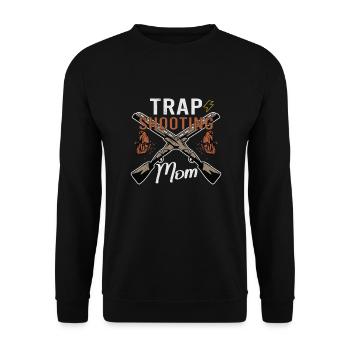 Tontaubenschießen Tontaubenschießen Fallenschießen - Unisex Pullover - Schwarz - Vorne - Alina (178cm) & Michal (187cm)