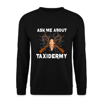 Drôle de taxidermiste taxidermie trophée de chasse - Sweat-shirt Unisexe - noir - Devant - Alina (178cm) & Michal (187cm)