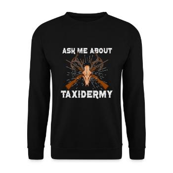 Drôle de taxidermiste taxidermie trophée de chasse - Sweat-shirt Unisexe - noir - Devant - Alina (178cm) & Michal (187cm)