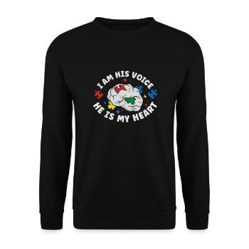 Autism Awareness Autism Disease Autistic Gift - Unisex Pullover - Schwarz - Vorne - Alina (178cm) & Michal (187cm)