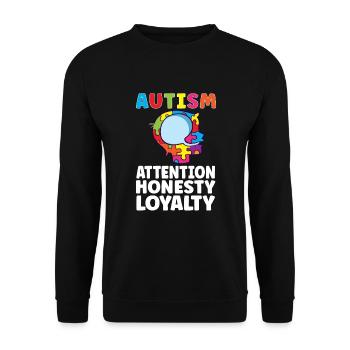 Sensibilisation à l’autisme Maladie autistique Poison autistique - Sweat-shirt Unisexe - noir - Devant - Alina (178cm) & Michal (187cm)