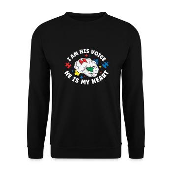 Autism Awareness Autism Disease Autistic Gift - Unisex Pullover - Schwarz - Vorne - Alina (178cm) & Michal (187cm)