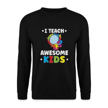Sonderschullehrer Sped Teacher Inclusion - Unisex Pullover - Schwarz - Vorne - Alina (178cm) & Michal (187cm)